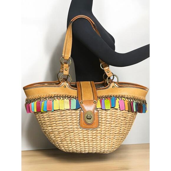 Y2K Coach 10759 Limited Edition Lily Straw Basket Bag - Picture 7 of 15